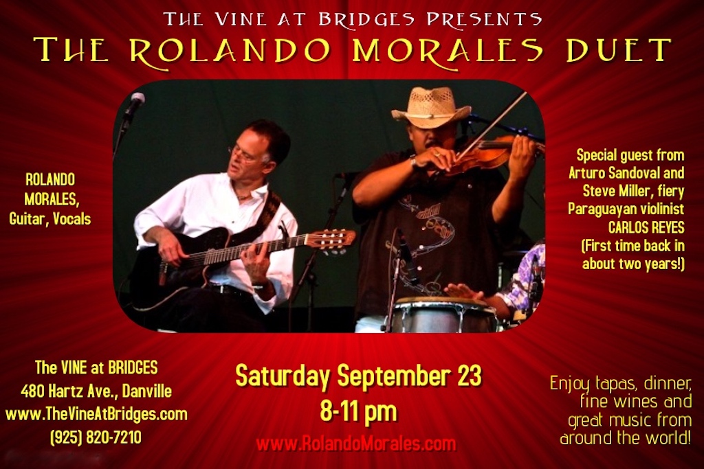 Rolando Morales and Carlos Reyes perform at The Vine at Bridges, September 23, 2017