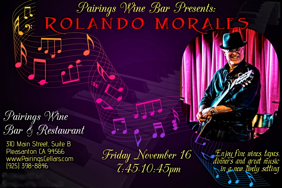 Rolando Morales performs on Friday, November 16, 2018 at Pairings Wine Bar & Restaurant in Danville