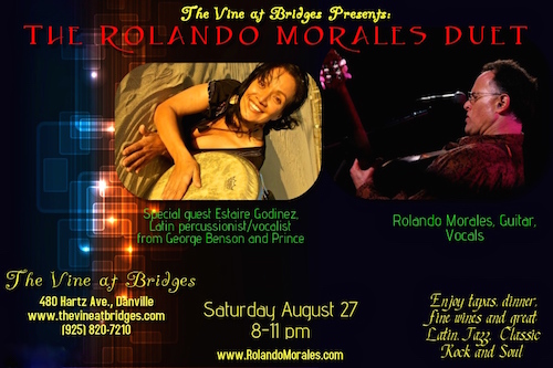 The beautiful Estaire Godinez joins Rolando Morales at The Vine at Bridges