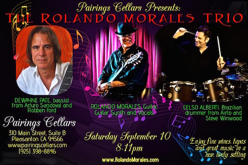 Rolando Morales Trio at Pairings Cellars