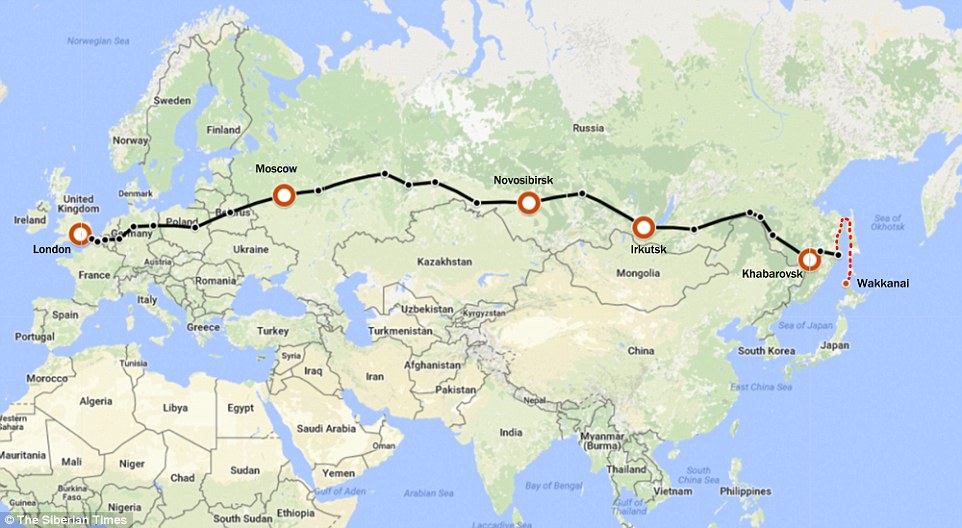 Trans-Siberian Railroad courtesy Daily Mail