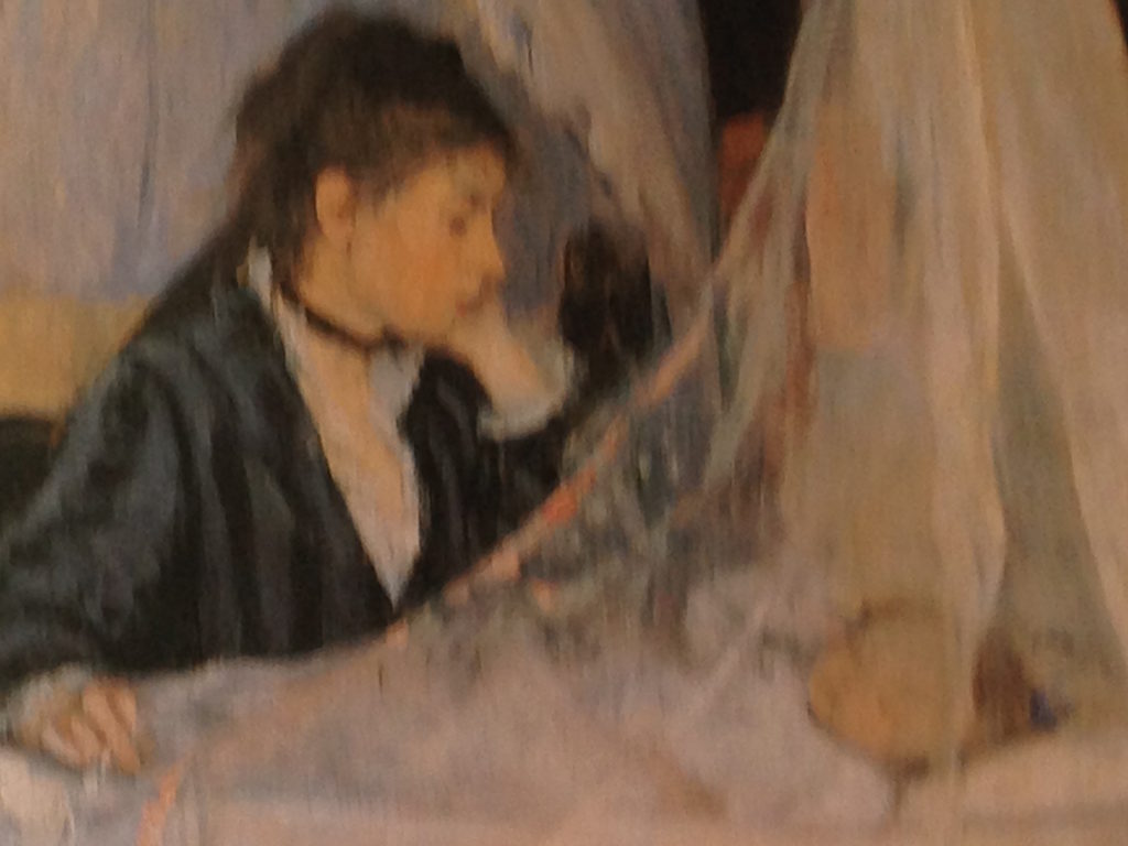 Berthe Morisot, The Cradle as exhibited at the Musée d'Orsay in Paris.