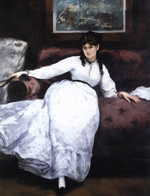Manet's famous Painting "Repose" shows us what Berthe looked like.