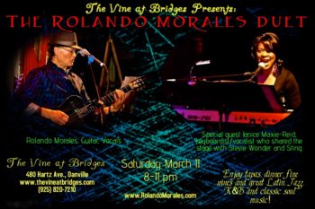 Rolando Morales is joined by Janice Maxie-Reid of Stevie Wonder and Sting fame at The Vine at Bridges