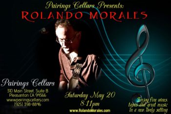 Rolando finally returns to the Pairings Cellars on May 20