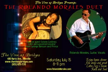 Estaire Godinez joins Rolando Morales at The Vine at Brides, on July 15, 2017