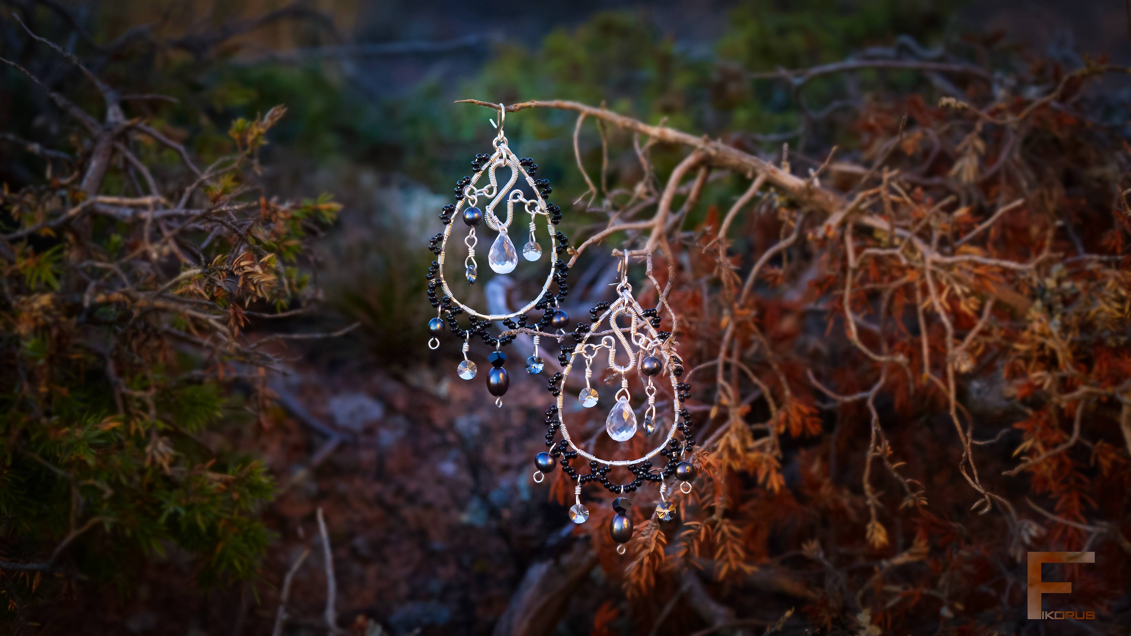Light reflects in these gorgeous magical drops of vintage style earrings and allows your loved one sparkle and shine up every room.   Designed and Handcrafted by Niina Karlsson