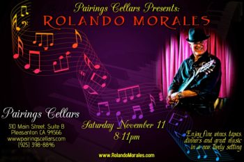 Rolando Morales performs at Pairings Cellars on Saturday, November 11, 2017