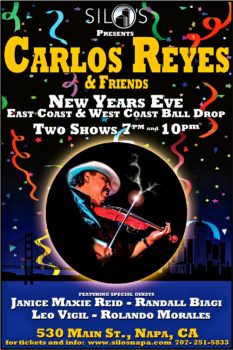 Rolando Morales joins Carlos Reyes for New Year's Eve performance at Silos in Napa Valley