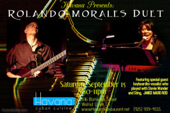 Rolando Morales will join up with the amazing Janice Maxie-Reid at Havana on September 15, 2018