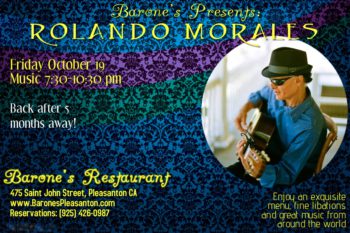 Rolando Morales performs at Barone's this Friday