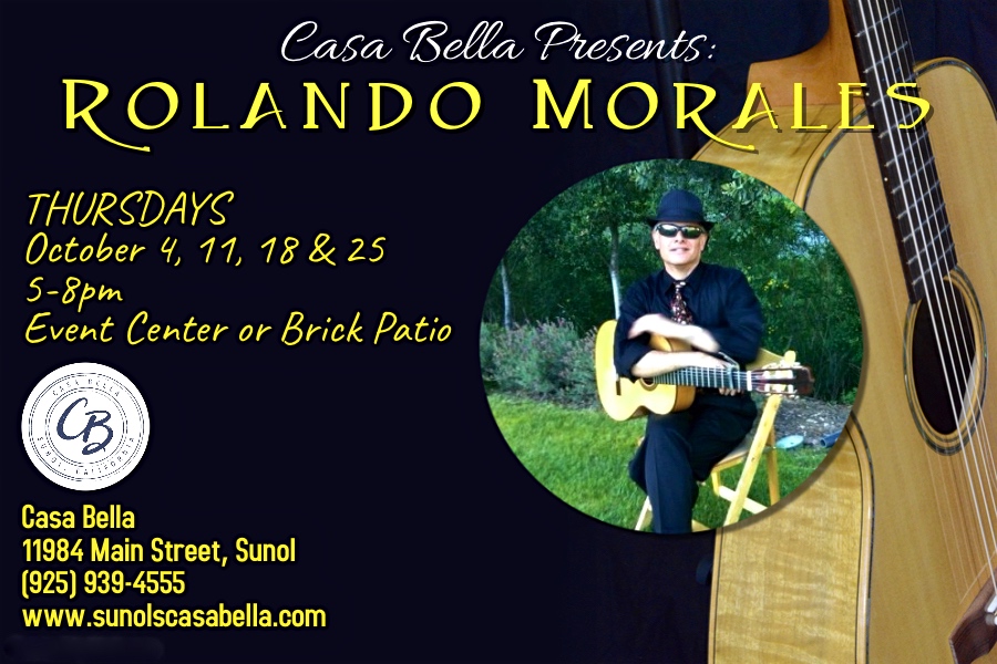 Rolando Morales Octobr 2018 Calendar