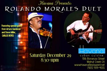 Carlos Reyes joins Rolando Morales at the Havana to celebrate the end of the Year 2018.