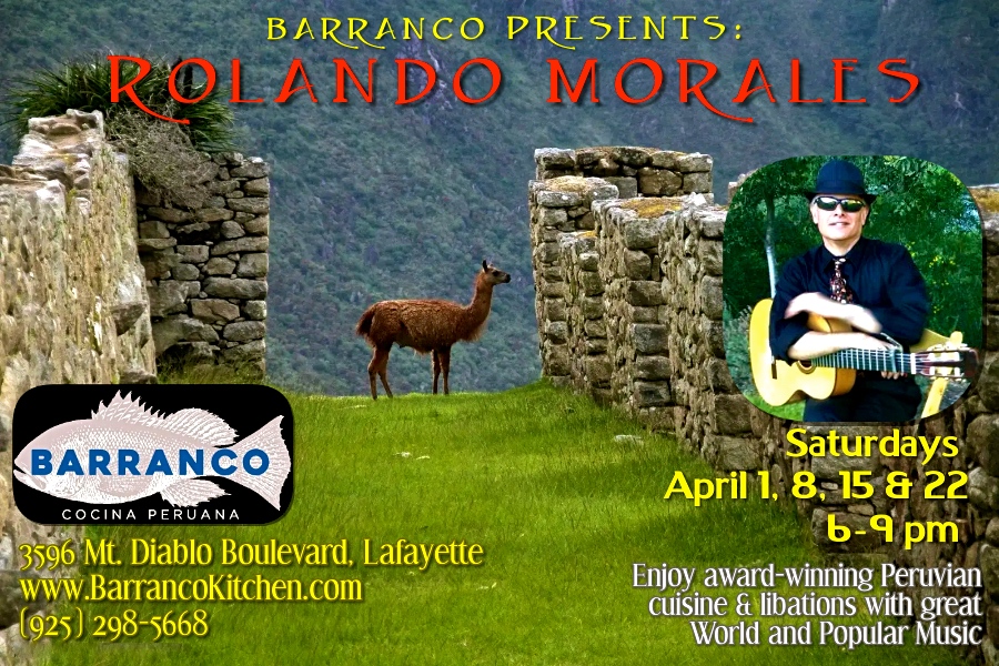 Rolando Morales performs at Barranco's in Lafayette on Saturday, April 1, 8, 15 and 22,2023.
