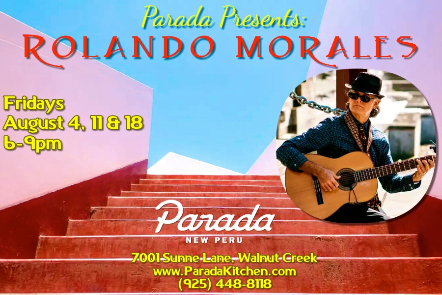 Rolando Morales performs at Parada on Fridays August 4, 11 & 18, 2023.