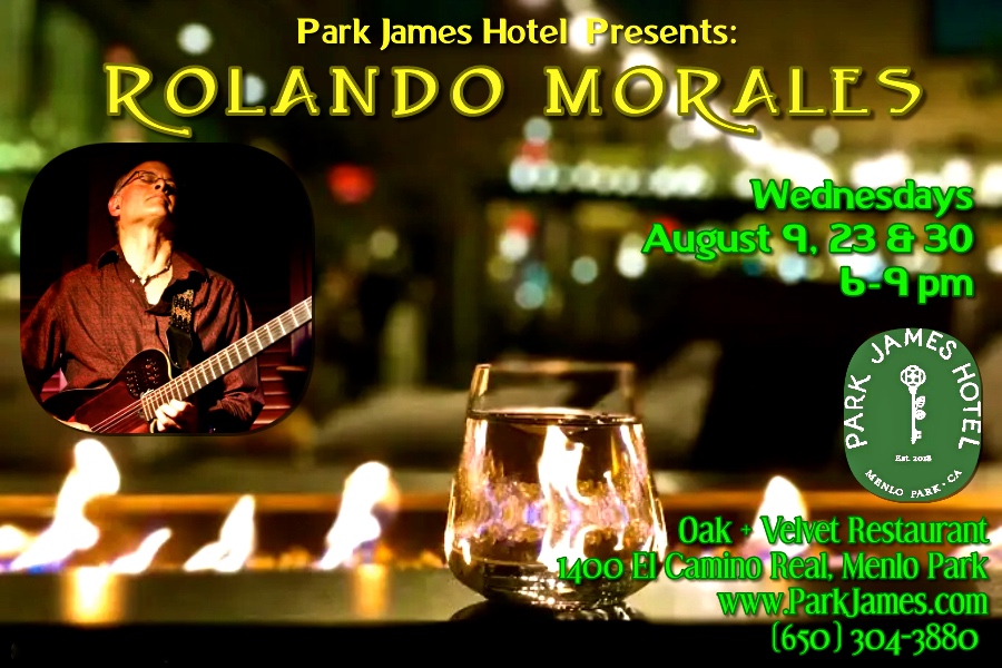 Rolando Morales performs at Park James on Aug 9, 23 & 30, 2023.