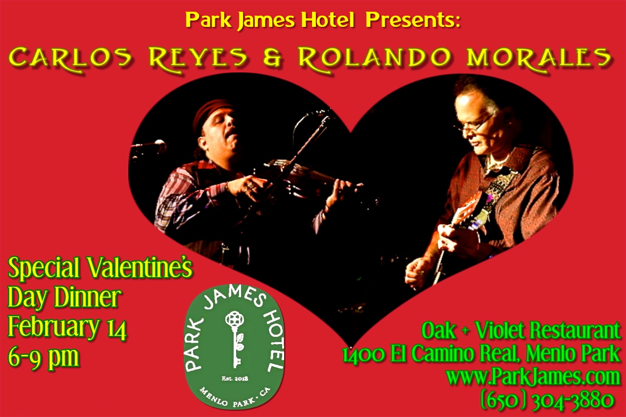 Rolando Morales performs at Park James Hotel on the 14th of February, from 6 - 9 pm.